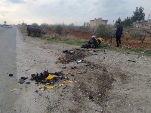 Motosikletin Traktöre Çarptığı Feci Kaza Güvenlik Kamerasında