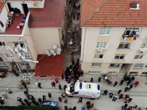 Üsküdar’da Doğal Gaz Patlamasının Meydana Geldiği Bina Havadan Görüntülendi