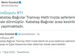Tramvay Arızalandı, Vatandaşlar İstasyonlara Yürüdü