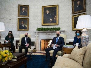 Abd Başkanı Biden, Almanya Başbakanı Scholz İle Beyaz Saray’da Bir Araya Geldi