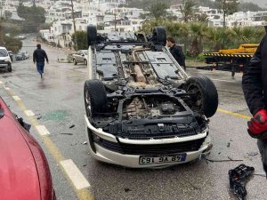 Bodrum’da Yağış Kaza Getirdi