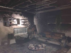 Antalya’daki Yangında Daire Kullanılamaz Hale Geldi