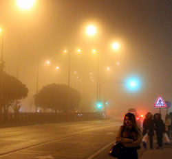 Samsun’da yoğun sis