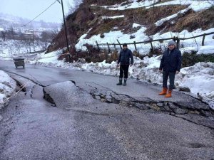 Düzce’de Şiddetli Yağış Heyelana Sebep Oldu
