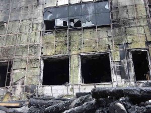 Yanan Giresun Üniversitesi Binasında Hasar Tespit Çalışması Başlatıldı