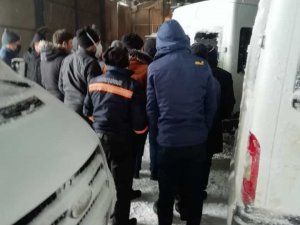 Maden İşçileri Karda Mahsur Kaldı