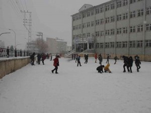 Malazgirt’te Kar Yağışı Devam Ediyor