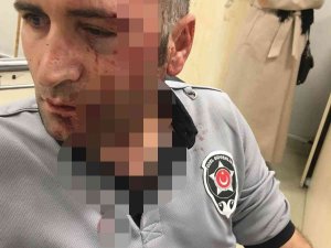 Silivri’de Banka Şubesinde Güvenlik Görevlisine Saldırı Kamerada
