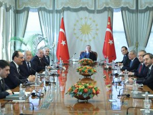 Cumhurbaşkanı Erdoğan, Türk Devletleri Teşkilatı Aksakallar Konseyi Heyetini Kabul Etti