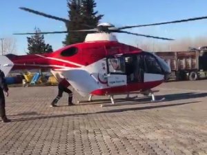 Felç Geçiren Hastaya Ambulans Helikopter Yetişti