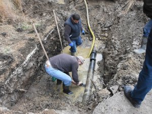Sinop’ta Şebeke Suyu Borusu Patladı
