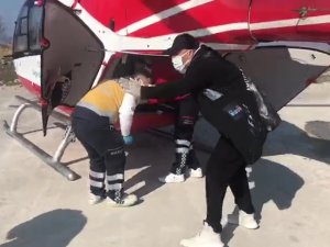 Kalp Krizi Geçiren Hasta İçin Ambulans Helikopter Zamanla Yarıştı