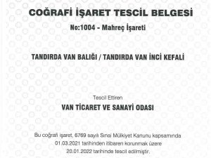 “Tandırda Van Balığı” Tescillendi