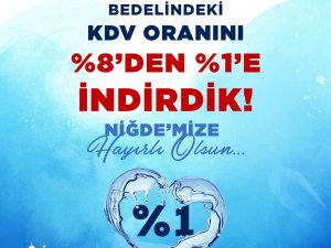 Niğde Belediyesi’nden Su Faturalarına Kdv İndirimi