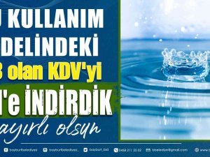 Bayburt Belediyesi’nden İçme Suyuna Yüzde 7 Kdv İndirimi
