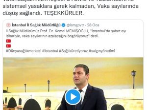 İ̇stanbul İ̇l Sağlık Müdürü Kemal Memişoğlu’ndan Sevindirici Paylaşım