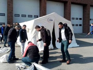 Jandarma Personeline Ve Güvenlik Korucularına Çadır Kurma Eğitimi Verildi