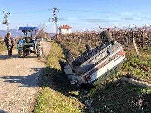 Takla Atan Araçtan Sağ Kurtuldu