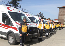 Rize'ye 8 Ambulans Tahsis Edildi