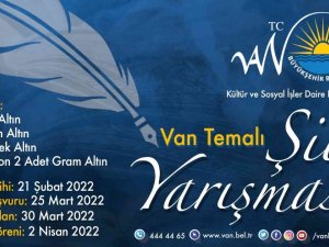 Van Büyükşehir Belediyesinden Ödüllü Şiir Yarışması