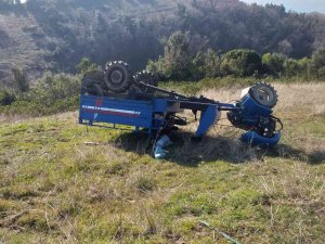 Zonguldak’ta Tarım Aracı Devrildi: 1 Yaralı