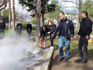 Antalya Büyükşehir Belediyesinden Yangın Tatbikatı