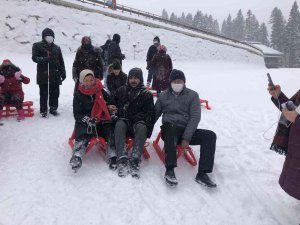 Görmeden Kaymanın Keyfini Yaşadılar