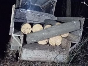 Tescilsiz Tarım Aletine Yüklediği Ağaçlarla Yakalandı