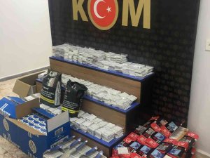 Keşan’da 53 Bin Doldurulmuş Makaron Ve Kaçak Tütün Ele Geçirildi