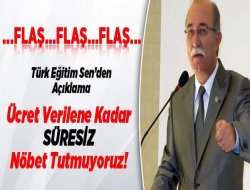 Türk Eğitim Sen’den “Nöbet Tutmama” Eylemi