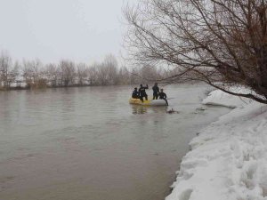 Muş’ta Karasu Nehri’ne Düşen Yağmur İçin Çalışmalara 6. Günde De Ara Verildi