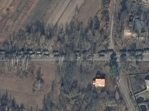Rus Ordusuna Ait Konvoy Uzaydan Görüntülendi