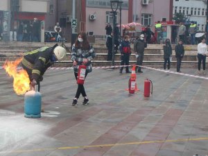 Alaşehir’de Öğrencilere Yangın Ve Deprem Eğitimi