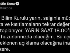 Koronavirüs Bilim Kurulu, Kısıtlamaların Tekrar Değerlendirilmesi Gündemiyle Toplanacak