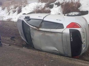 Otomobil Takla Attı: 1 Yaralı