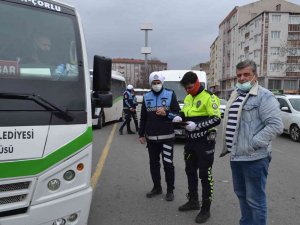 Çorlu’da Yolcu Minibüsleri Denetlendi