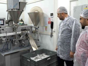 Başkan Keleş Gıda Ve Kozmetik Üretim Tesisini İnceledi