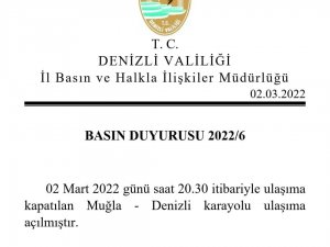 Antalya Ve Muğla Karayolu 3 Saatte Ulaşıma Açıldı