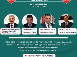 Mhp’liler Bandırma’da Toplanacak