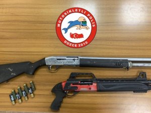 Düzce’de Polis 6 Ruhsatsız Silah Ele Geçirdi