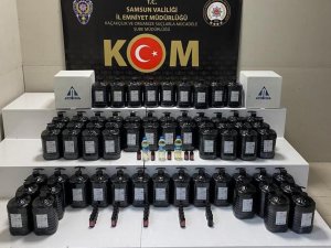 Samsun’da Sahte İçki Ele Geçirildi
