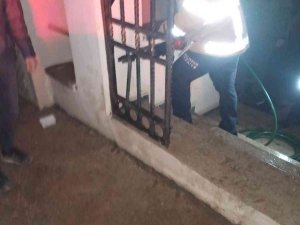 Erdek’te Kapı Demirine Sıkışan Köpeğin İmdadına İtfaiye Yetişti
