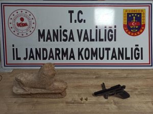 Manisa’da Aslan Heykeli Ele Geçirildi