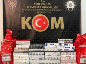 Siirt’te Gümrük Kaçağı Çay Ve Sigara Ele Geçirildi