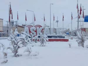 Aşkale’de Kartpostallık Kar Görüntüleri