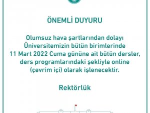 Balıkesir Üniversitesinde Eğitime Kar Engeli