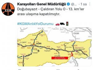 Çaldıran-doğubayazit Yolu Ulaşıma Kapatıldı