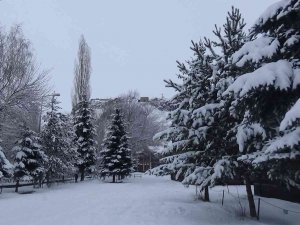 Kars’ta Kar Yağışı Sürüyor