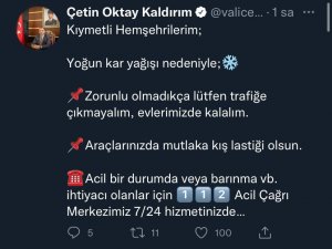 Vali Kaldırım Uyardı: “Zorunlu Olmadıkça Trafiğe Çıkmayalım”