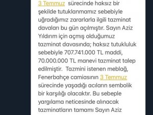 Aziz Yıldırım’dan ‘Haksız Tutukluluk’ Nedeniyle 777 Milyon Liralık Tazminat Davası